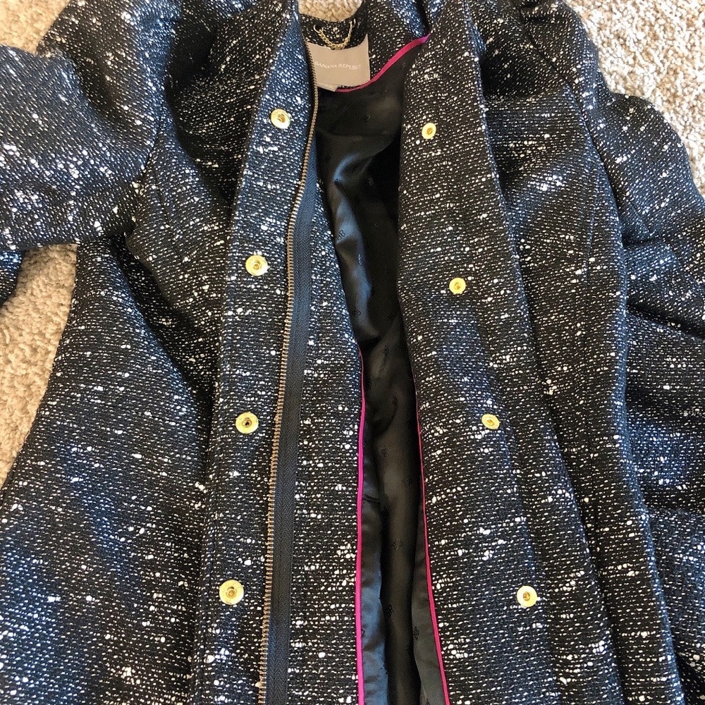Banana Republic two tone tweed coat jacket - Picture 8 of 8
